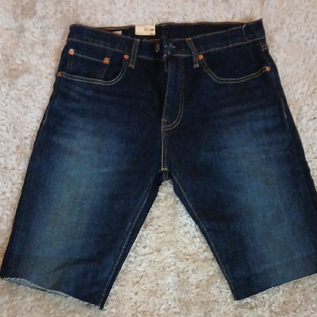 Levis 511 Denim Raw Hem Shorts Brand New